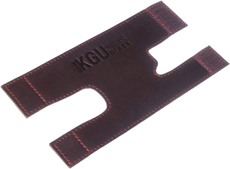 KGUBrass Trumpet valve guard by KGUBrass is the leather trumpet valve protector made of luxurious mild and thick material; use as protection from corrosion, scratches and stains (Brown (Red thread)) - Image 2